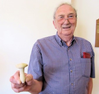 Nick with his darning mushroom